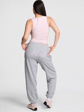 PINK Victoria's Secret Light Pink Tank & Gray Sweatpants Set